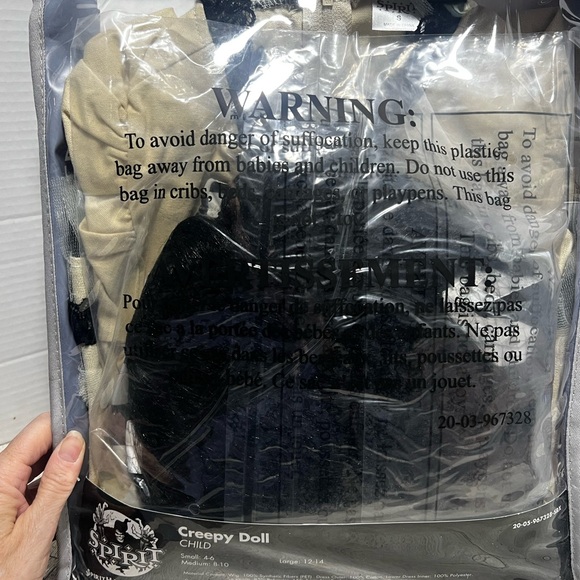 SPIRIT SIGNATURE COLLECTION CREEPY DOLL CHILD COSTUME DRESS SIZE S 4-6 NEW - Picture 6 of 9